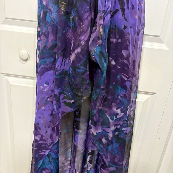 Jump Apparel Dress Womens 3/4 Strapless Purple Gown Prom Formal Beaded Y2K - Picture 4 of 11